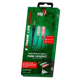 Adaptador de Áudio para Headset P2/P3 ELG - Preto