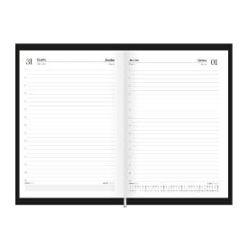 Agenda Costurada 2026 Compacta 176 Folhas Foroni - Preto