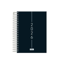 Agenda Espiral Cliff 176 Folhas Foroni - Preto