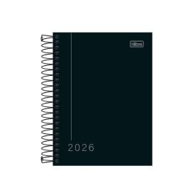 Agenda Espiral 2026 Pepper 160 Folhas Tilibra - Preto