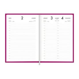 Agenda Executiva Costurada 2026 Napoli 176 Folhas Tilibra - Rosa