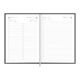 Agenda Costurada 2026 Executiva Milano 176 Folhas Tilibra - Chumbo