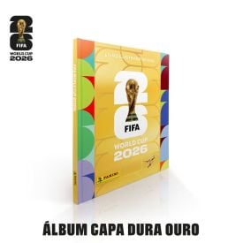 Álbum de Figurinhas Capa Dura Ouro Copa do Mundo Fifa 2026 - 112 Páginas