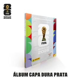 Álbum de Figurinhas Capa Dura Prata Copa do Mundo Fifa 2026 - 112 Páginas