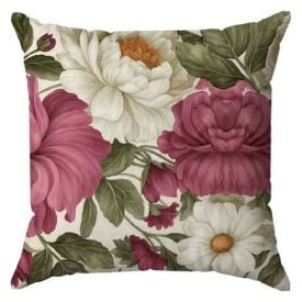 Almofada Decorativa 45X45 cm Estampada Havan Casa - Floral F&uacute;csia