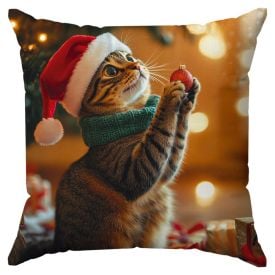 Almofada Decorativa 45X45 Cm Natal Havan Casa - Gato