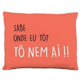 Almofada Decorativa 100% Poliéster Funny Colors Havan Casa - Laranja Nem Ai