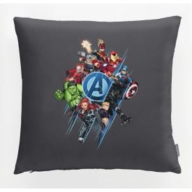 Almofada Decorativa 43X43 cm Disney Hedrons - AVENGERS ESCUDO