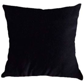Almofada Decorativa 50X50cm Veludo Italiano Liso Havan Casa - Preto