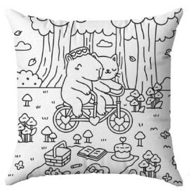 Almofada Decorativa Infantil para Colorir 38X38 cm Havan Casa - Picnic