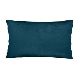Almofada Decorativa Lisa De 30X50cm Veludo Italiano - Azul Marinho