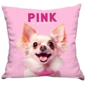 Almofada Decorativa 43X43 cm Pets Havan Casa - Chiuaua Rosa
