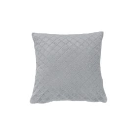 Almofada Plush Inove Liso Matelassado 45X45cm Hedrons - PRATA