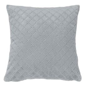 Almofada Plush Inove Liso Matelassado 45X45cm Hedrons - PRATA