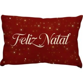 Almofada Decorativa Veludo 30X48 Cm Natal Havan Casa - Feliz Natal Vermelho