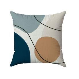Almofada Veludo 48X48 Cm Estampada Havan Casa - Geo Azul