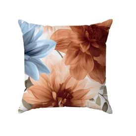 Almofada Veludo 48X48 Cm Estampada Havan Casa - Flor de Pêssego