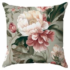 Almofada Veludo 48X48cm Estampada Havan Casa - Jardim Suave