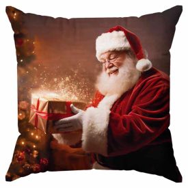 Almofada Decorativa De Veludo 48X48 Cm Natal Havan Casa - Natal Noel Vermelho