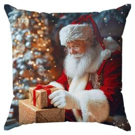 Almofada Decorativa De Veludo 48X48 Cm Natal Havan Casa - Noel Azul
