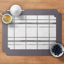 Fundo De Prato Viena 35 X 45 Cm Havan Casa - Linho Cinza Urbano