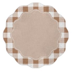 Fundo De Prato Viena 40 Cm Havan Casa - Vichy Textura Bege