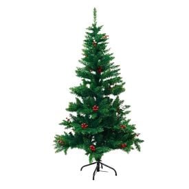 Árvore De Natal Com Azevinhos 1,20 M 255 Pontas Havan Casa - Verde