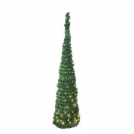Árvore De Natal Cone 1,50M Com 150 Leds Branco Quente Havan Casa - Verde 