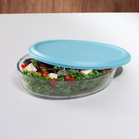 Assadeira Oval com Tampa Marinex 1,6 Litros - Sortido