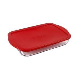 Assadeira Retangular Com Tampa Titanium 3,85 Litros - Vidro Transparente