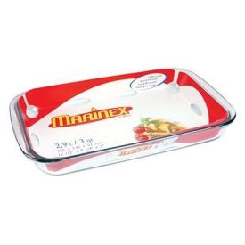 Assadeira Retangular Média 2,2 Litros Marinex - Transparente