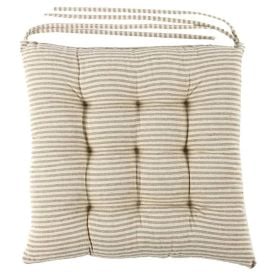 Assento Futton 40X40cm Havan Casa - Listras Taupe