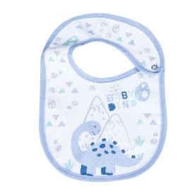 Babador Infantil Estampado Com Forro Havan Baby - Dino Azul