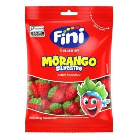 Bala de Gelatina Morango Silvestre Fini - 80g