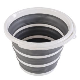 Balde Retrátil Camesa 10L - Branco e Cinza