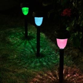 Luminária Solar Balizador Abs Multicolor Decorativo Ecoforce - 18592
