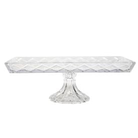 Bandeja Com Pé Diamond Lyor 34,5 Cm - Cristal