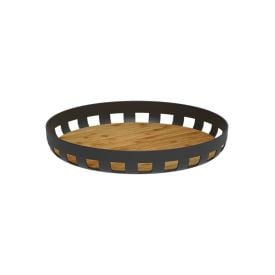 Bandeja de Servir Redonda Lume 35Cm Ou - PRETO FECHADO