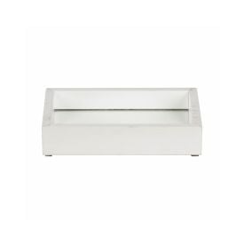 Bandeja Decorativa Espelhada Bw Quadros 22 Cm - Branco