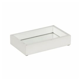 Bandeja Decorativa Espelhada Bw Quadros 22Cm - Branco