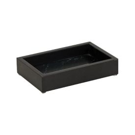 Bandeja Decorativa Espelhada Bw Quadros 22Cm - Preto 