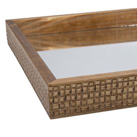 Bandeja Decorativa Espelhado Bw Quadros 30 Cm - Madeira Trama