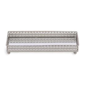 Bandeja Retangular Espelhada Prata Mart 24Cm - PRATA