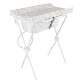 Banheira com Trocador Estampado Floripa Tutti Baby - Branco Essencial