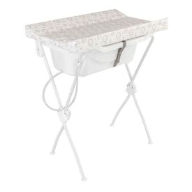 Banheira Com Trocador Estampado Floripa Tutti Baby - Branco Essencial