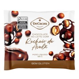 Barra de Chocolate Ao Leite com Avelã Decacau - 85g