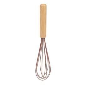 Batedor Fouet De Silicone Com Cabo De Bambu Havan Casa - Mocha Mousse