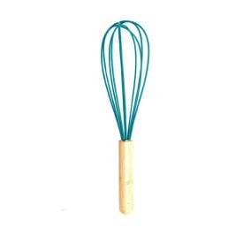 Batedor Fouet De Silicone Com Cabo De Bambu Havan Casa - Verde Escuro
