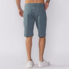 Bermuda Masculina De Sarja Marc Alain Azul Petroleo