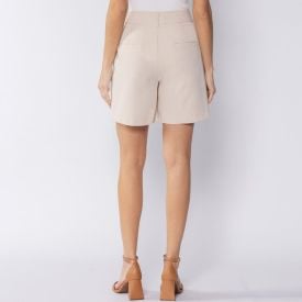 Bermuda Feminina Alfaiataria Patricia Foster Bege